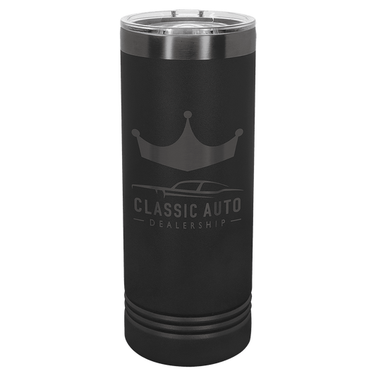 Skinny Tumblers - Ion plated Black / Ghost image
