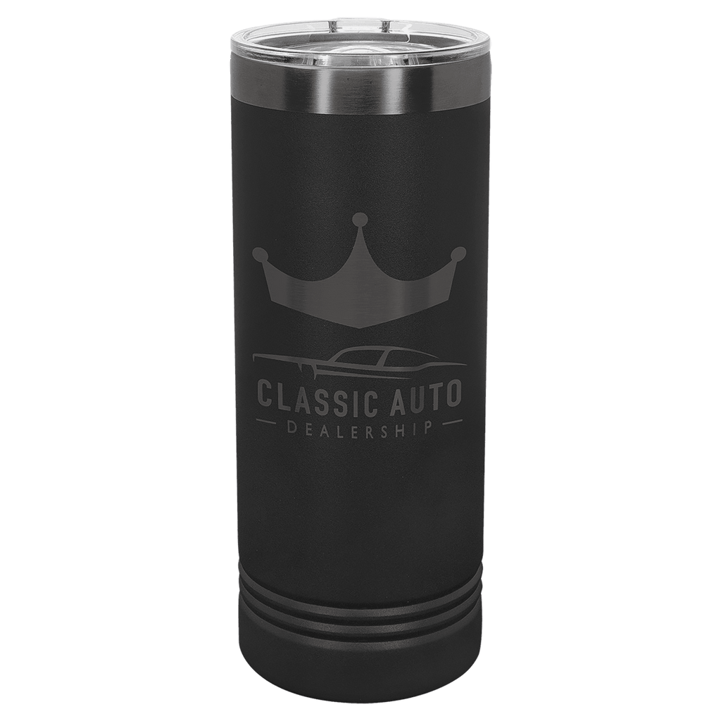 Skinny Tumblers - Ion plated Black / Ghost image