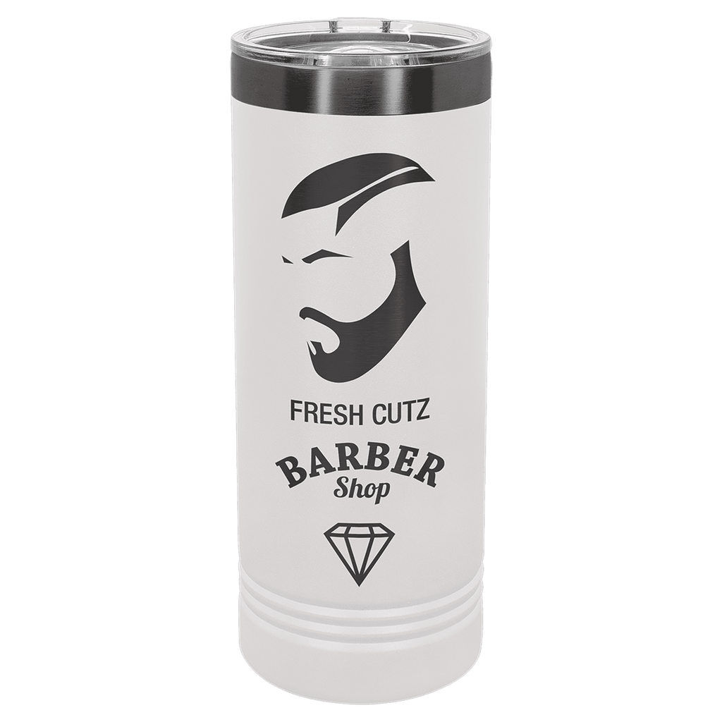Skinny Tumblers - Ion plated White/Ghost image