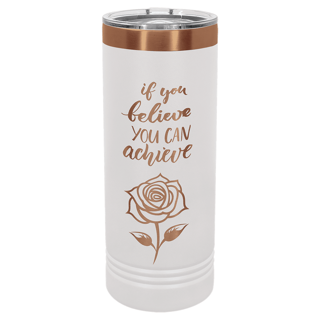 Skinny Tumblers - Ion plated White/ Rose Gold image