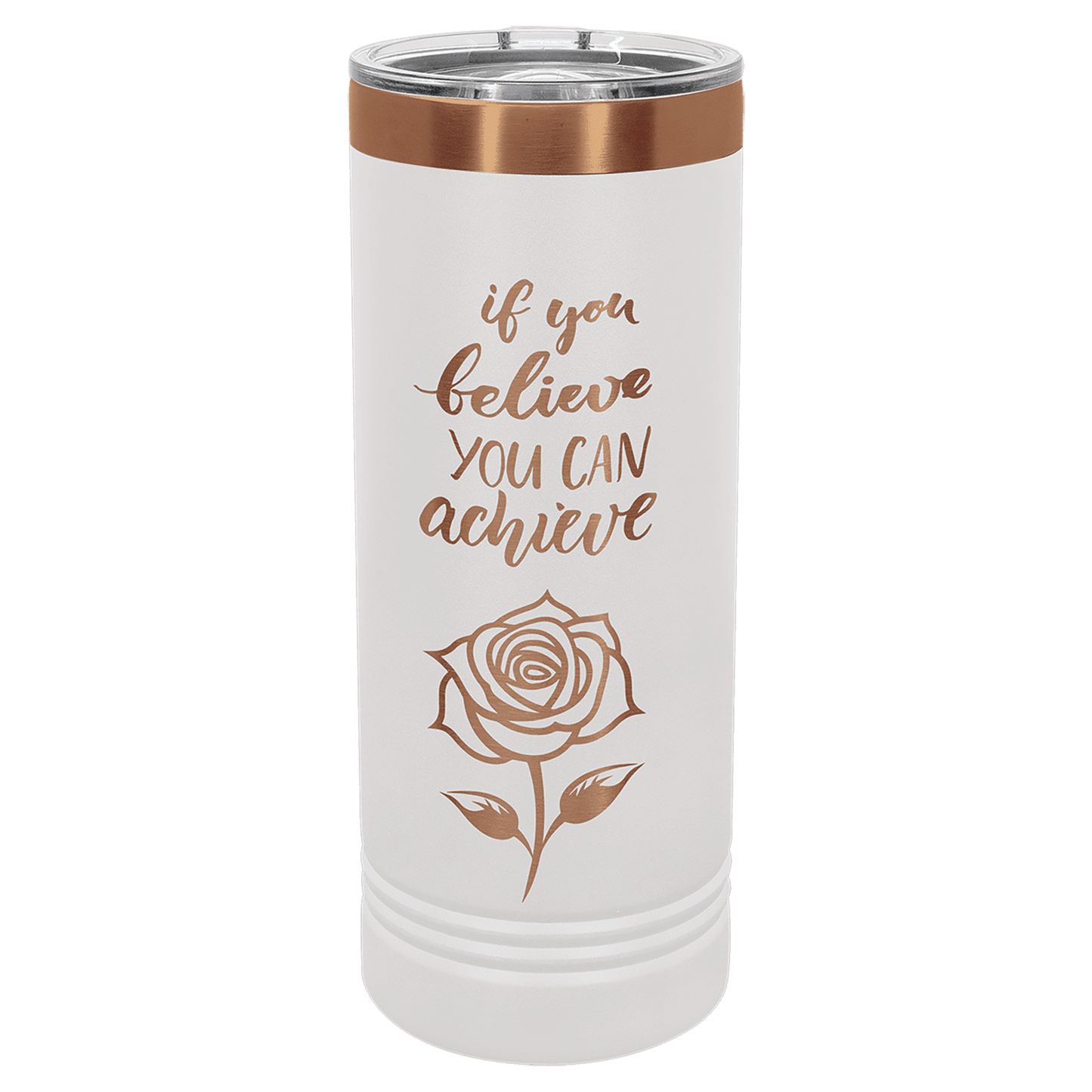 Skinny Tumblers - Ion plated White/ Rose Gold image