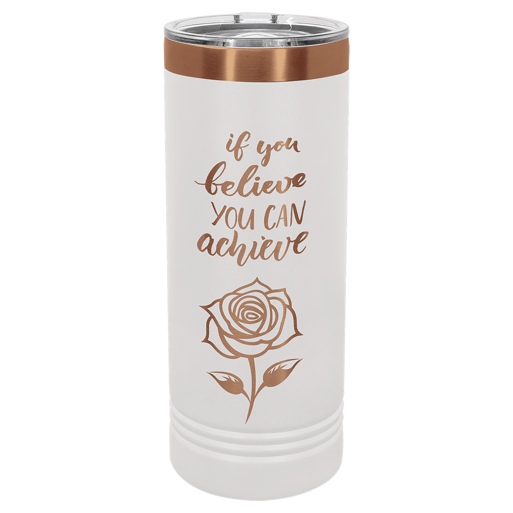 Skinny Tumblers - Ion plated White/ Rose Gold image