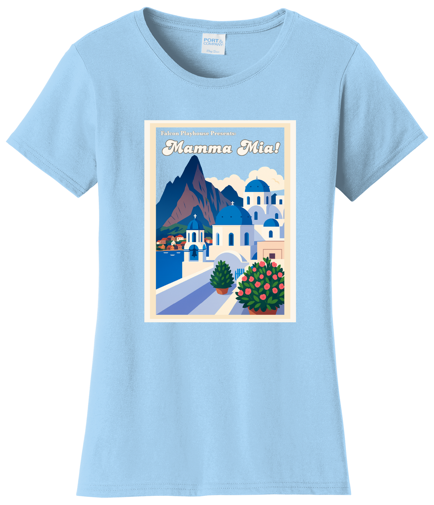 Falcon Playhouse Mamma Mia! Cast Ladies Cut Tee Shirt