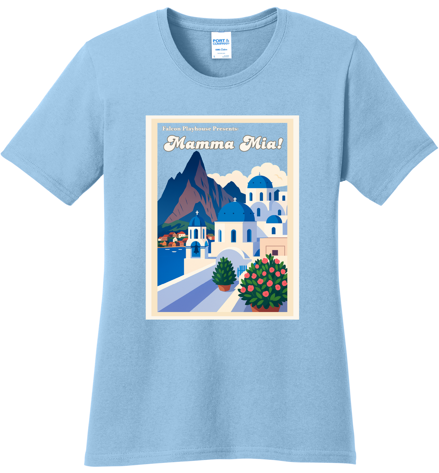 Falcon Playhouse Mamma Mia! Cast Ladies Cut Tee Shirt