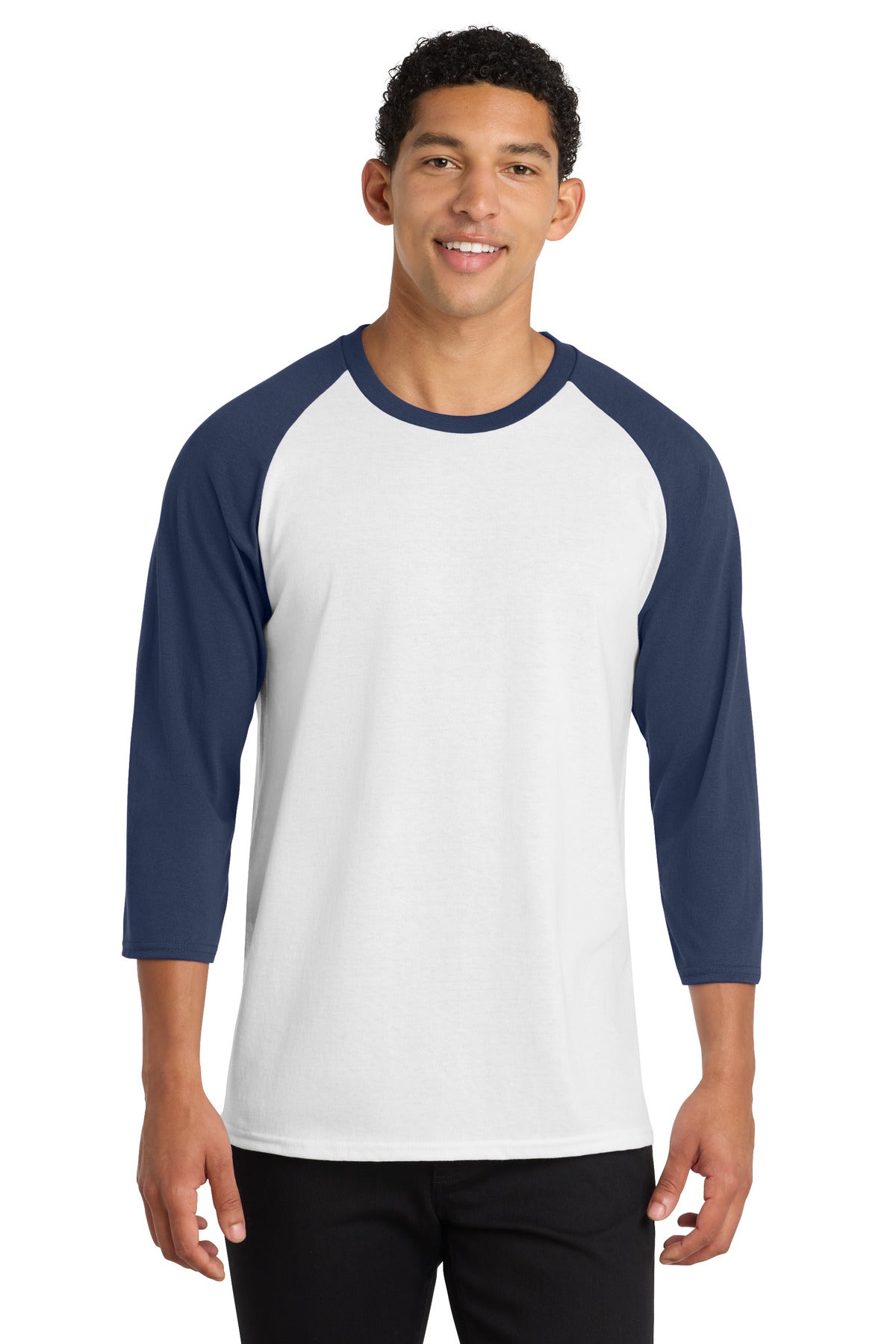 Port & Co ™  Core Blend 3/4-Sleeve Raglan Tee. PC55RS