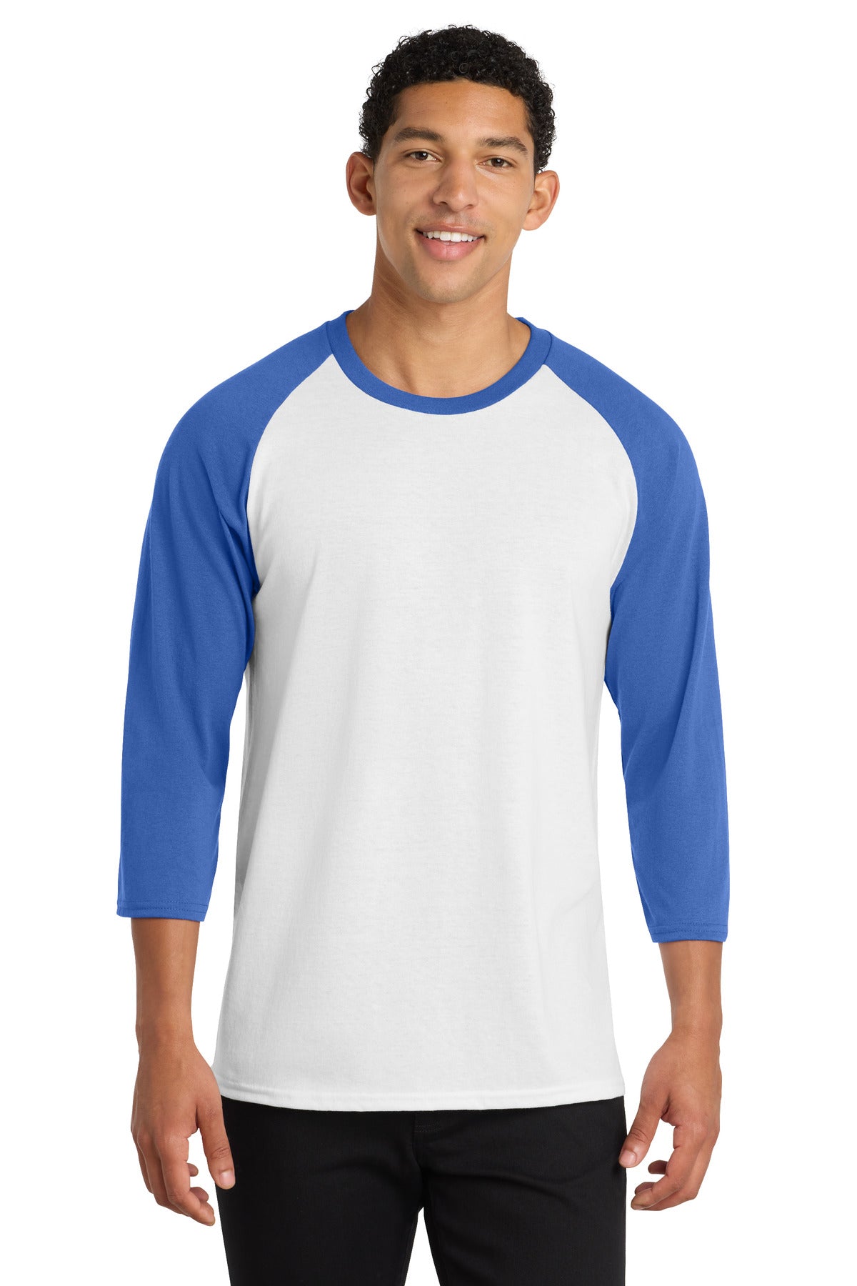 Port & Co ™  Core Blend 3/4-Sleeve Raglan Tee. PC55RS