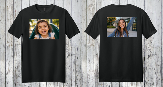 Black tee & Crew - 2 sided