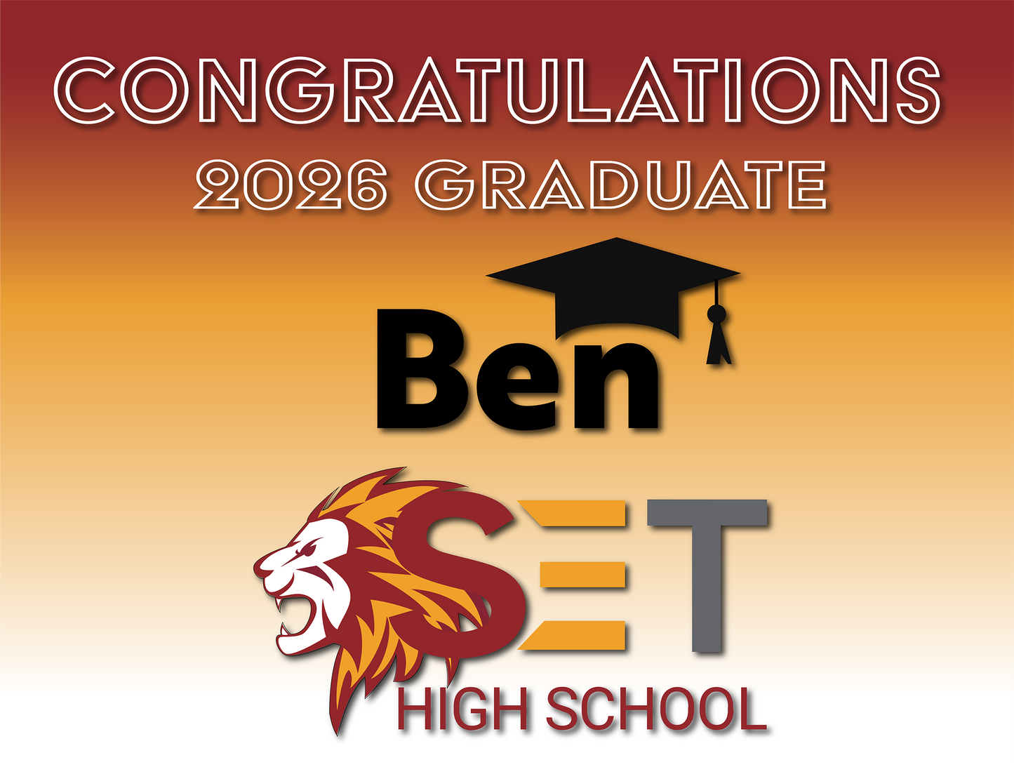 SET High Class of 2026 Yard Sign