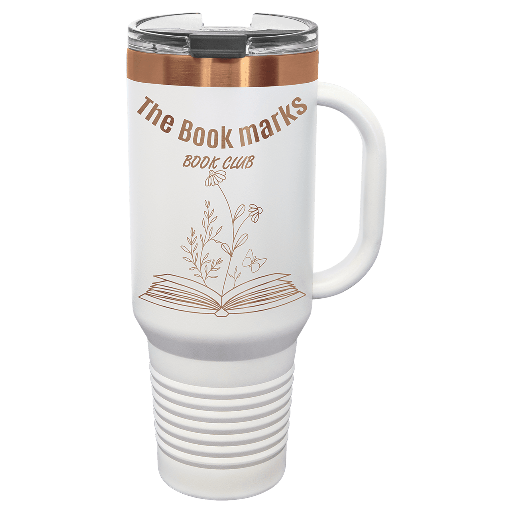 40 oz Ion plated Tumblers - White/ Rose Gold image