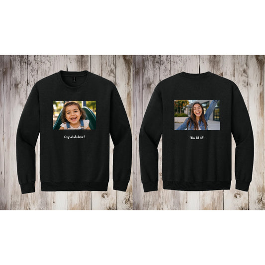 Black tee & Crew - 2 sided