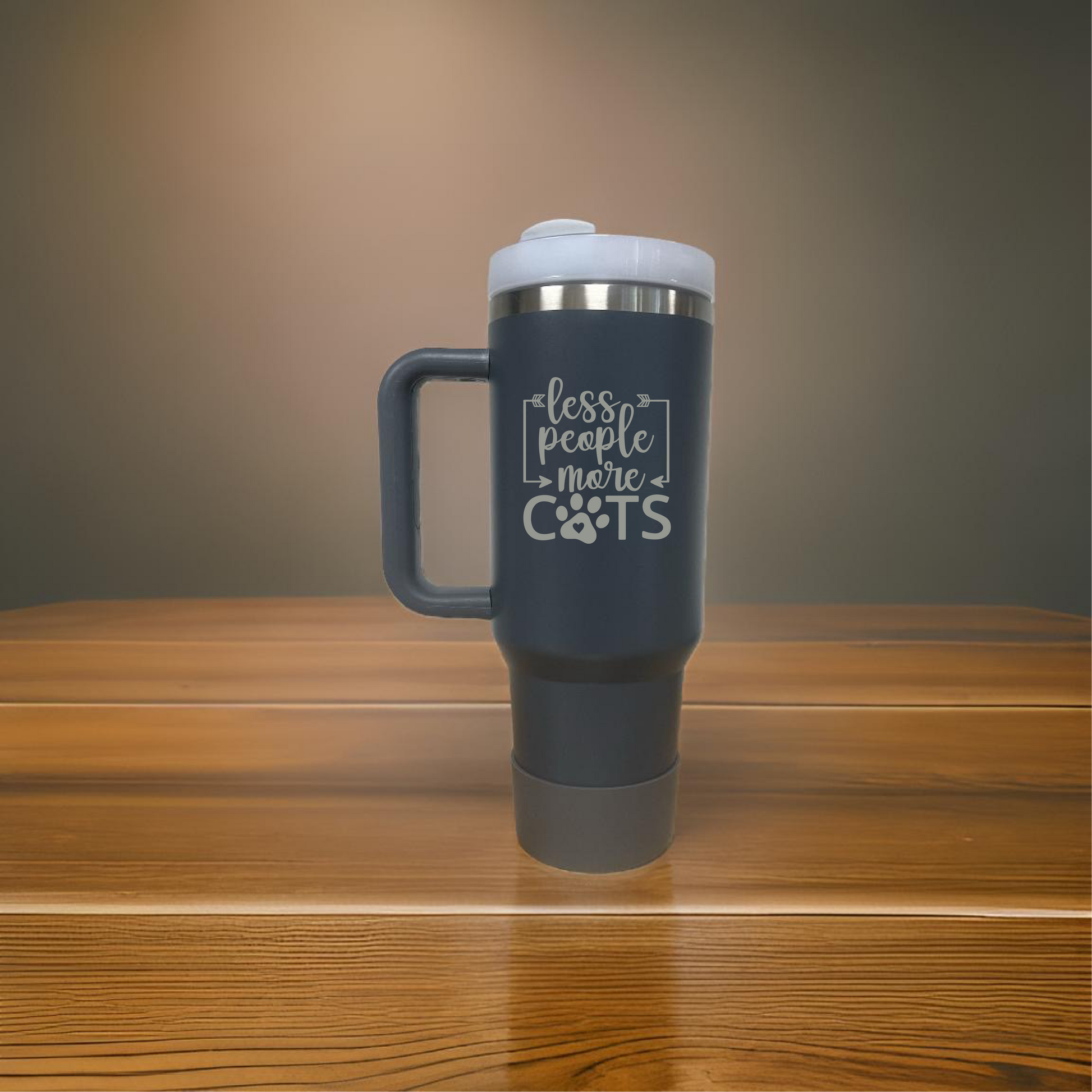 Cat Tumbler - Less People More Cats image